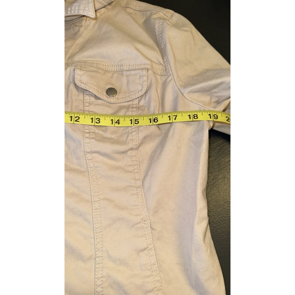 Westport 1962 Womens BEIGE DOUBLE Snap Button Chest Pockets Spring Jacket Large - Picture 6 of 9